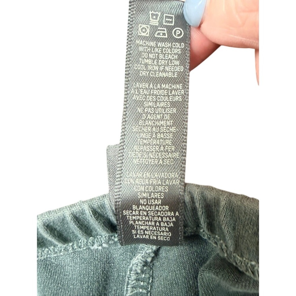 SKIMS Cotton Jersey Leggings Sage Green Size S High Waisted Stretch Loungewear - Picture 4 of 5
